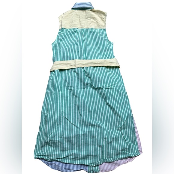 J. Crew Striped Color Block Shirt Dress W/ Belt - Picture 7 of 12